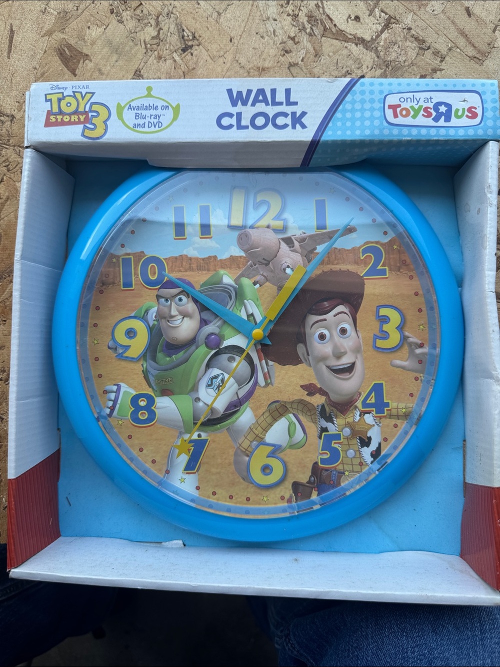 Disney Toy Story 3 Blue Wall Clock with Buzz Lightyear & Woody